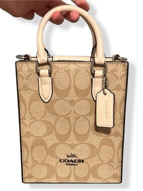 NWOT Coach North South Mini Tote in Signature Canvas CJ494